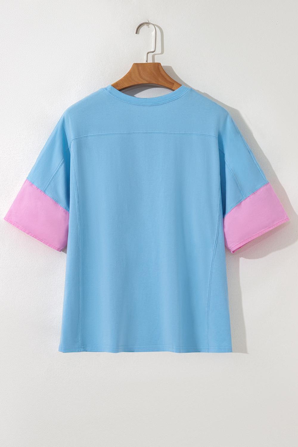 T Shirts | Myosotis Frayed Star Patched 4Th Of July Oversize T Shirt - Women