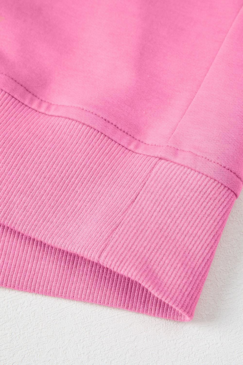 T Shirts | Sachet Pink Solid Color Floral Patched Half Sleeve Tunic Top - Women